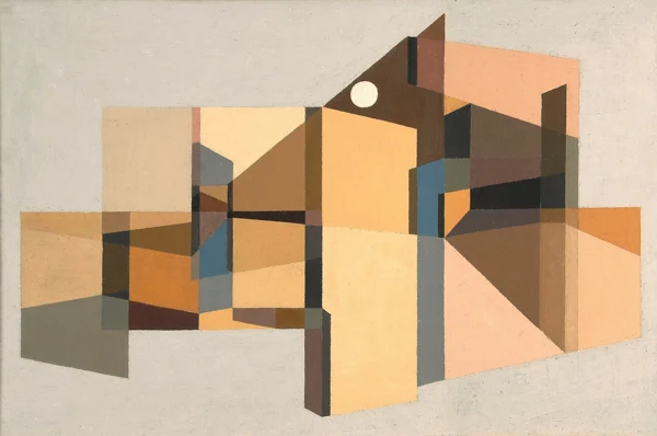 Robert Salomon Gessner — Räumliche Permutation in den hellen Erdfarben, 1957