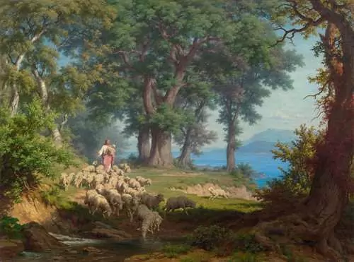 ROBERT ZÜND — The good shepherd. Circa 1870. — Koller Auktionen