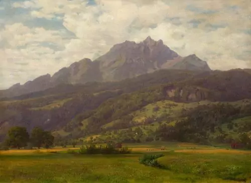 ROBERT ZÜND — View of Mount Pilatus. 1857. — Koller Auktionen