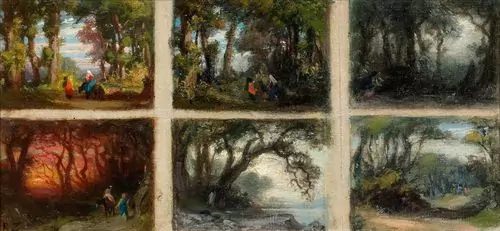 ROBERT ZÜND — Sechs kleine Landschaftsstudien. — Koller Auktionen