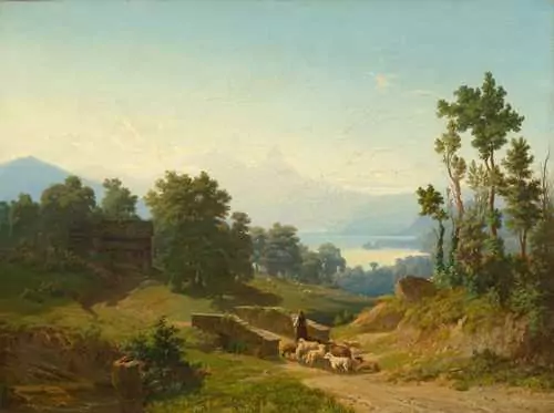 ROBERT ZÜND — Der Lauerzersee (Lake Lauerz). — Koller Auktionen