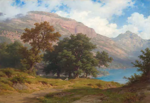 ROBERT ZÜND — Vierwaldstättersee mit Blick auf die Rigiflanke. — Koller Auktionen