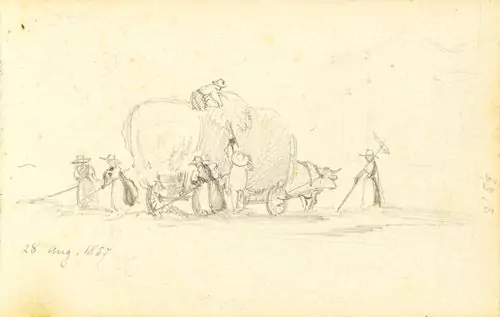 ZÜND, ROBERT — Sketchbook (as of 1853) with studies for landscapes and figures. — Koller Auktionen