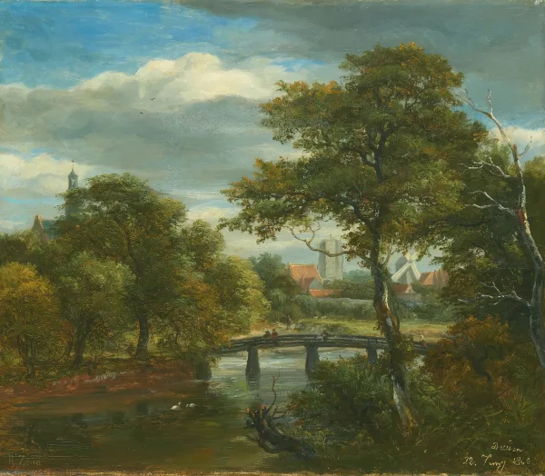 Robert Zünd — Die Brücke, nach Jakob van Ruisdael