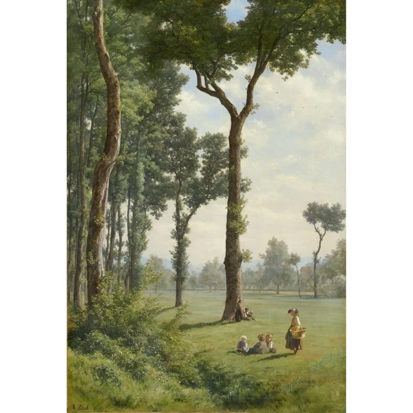 Robert Zünd — EICHWALDLICHTUNG CLEARANCE IN AN OAK FOREST
