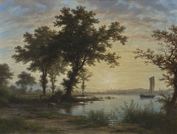 Robert Zünd — Luzern im Abendlicht von Tribschenhorn