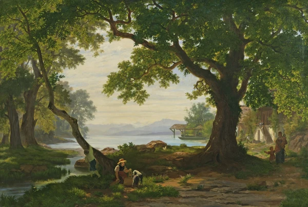 Robert Zünd — AM SEMPACHERSEEAT LAKE SEMPACH