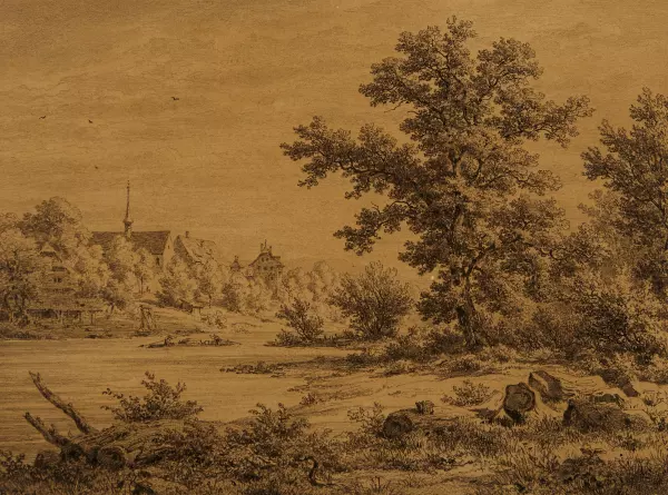Die Reuss mit dem Kloster von Rathausen