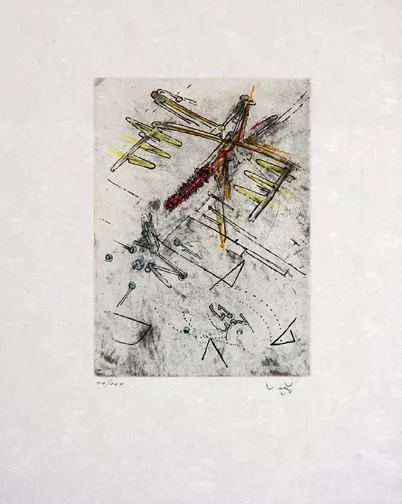 Roberto Matta — Blatt aus "Droites Libérées", 1971