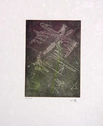 Roberto Matta — Blatt aus "Droites Libérées", 1971