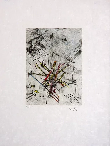 Roberto Matta — Blatt aus "Droites Libérées", 1971