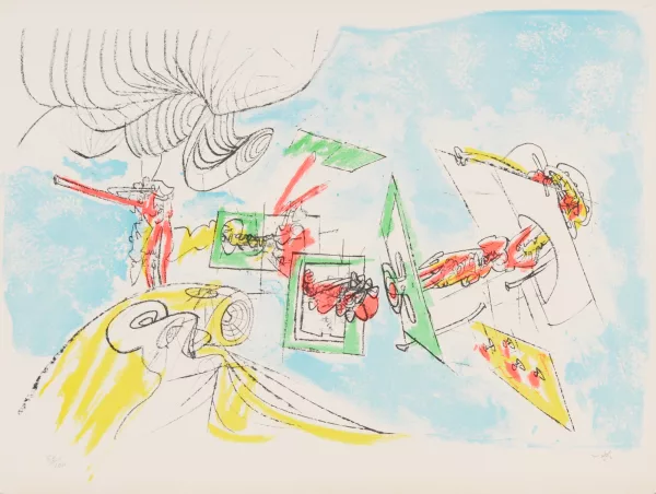 Roberto Matta — 3 Blätter: le visage inférieur, 1973; hecatombe de toros, 1971 (2)