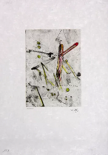 Roberto Matta — Blatt aus "Droites Libérées", 1971