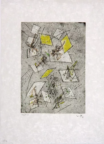 Roberto Matta — Blatt aus "Droites Libérées", 1971