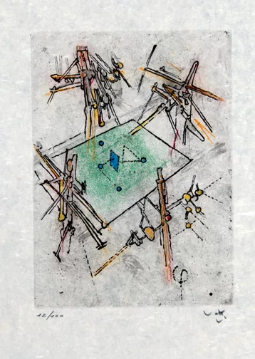 Roberto Matta — Blatt aus "Droites Libérées", 1971