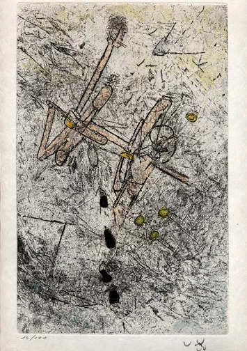Roberto Matta — Blatt aus "Droites Libérées", 1971