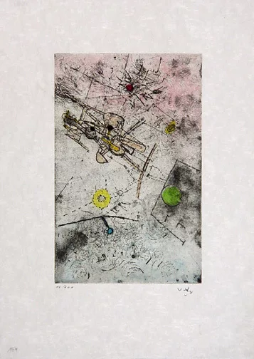 Roberto Matta — Blatt aus "Droites Libérées", 1971