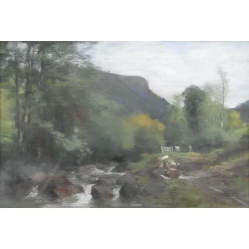 Rodolphe Piguet — Flusslandschaft in der Auvergne.