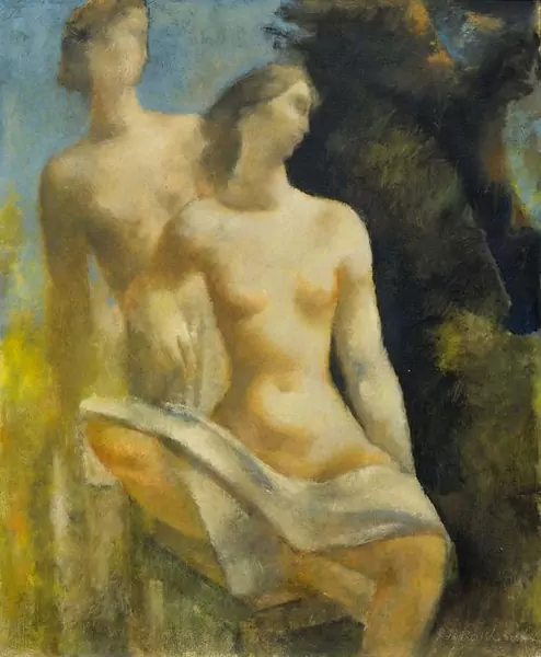 RODOLPHE THEOPHILE BOSSHARD — Sitzender und stehender Frauenakt. 1944. — Koller Auktionen