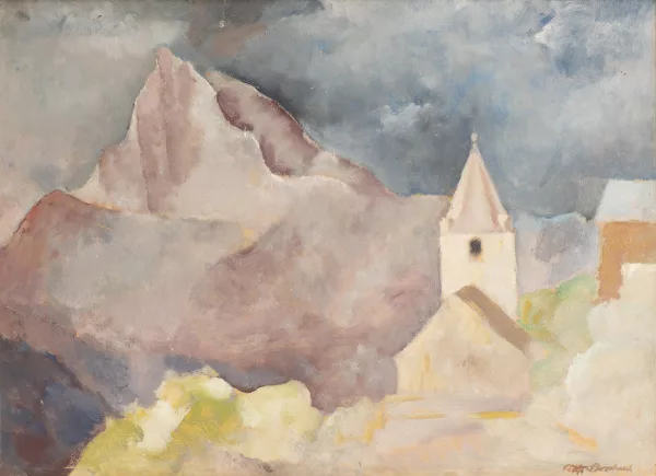 Rodolphe-Théophile Bosshard — Rodolphe Théophile BOSSHARD (1889-1960) "Eglise de Gryon"