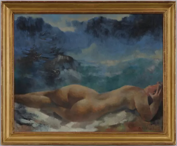 Baigneuse allongée