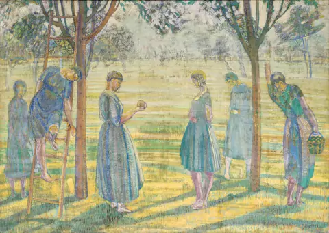 La récolte des pommes, um 1915