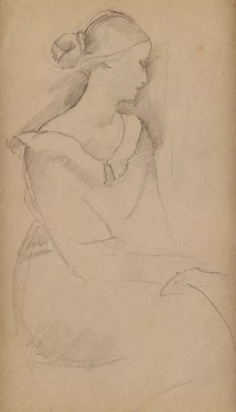 Rodolphe-Théophile Bosshard — Rodolphe Théophile BOSSHARD (1889-1960) "Femme assise à tête de profil"