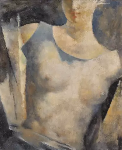 Torse nu voilé de blanc, 1949