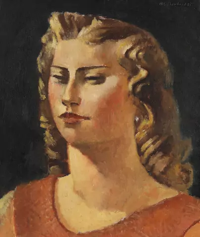 Portrait de femme en rouge, 1935