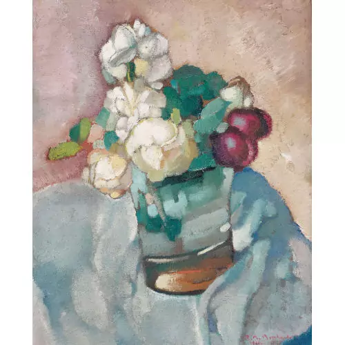 Les pivoines dans un verre