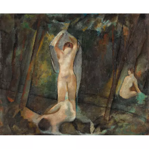 Baigneuses dans la forêt