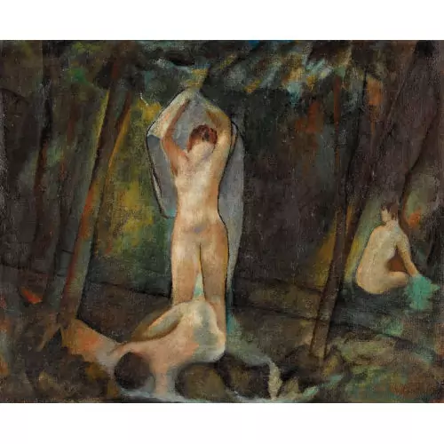 Baigneuses dans la forêt