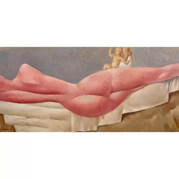"Nu rose et Enfants"