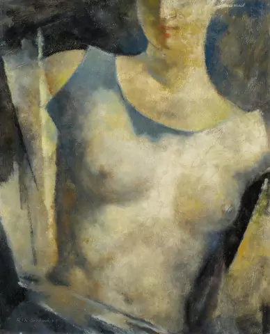 Torse nu voilé de blanc, 1949
