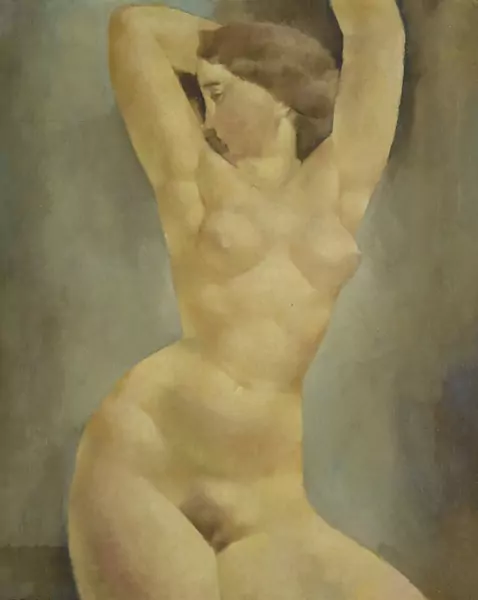 Rodolphe-Théophile Bosshard — Femme nue aux bras levés