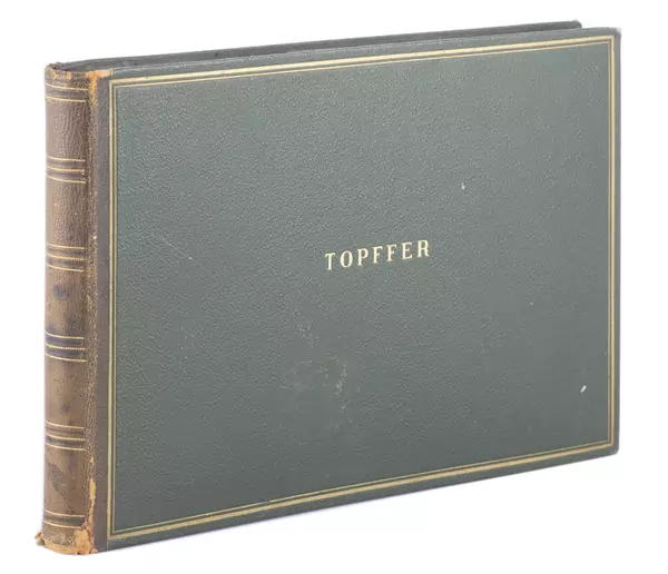 Rodolphe TOPFFER, Carnet de voyage, format oblong reliure percaline verte — DognyAuction