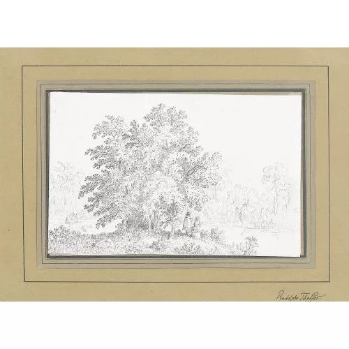 Rodolphe Töpffer — Waldpartie mit Figurenstaffage.