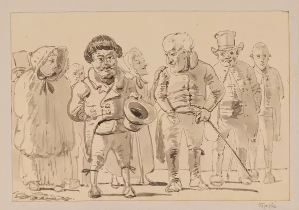 Gruppe grotesker Figuren