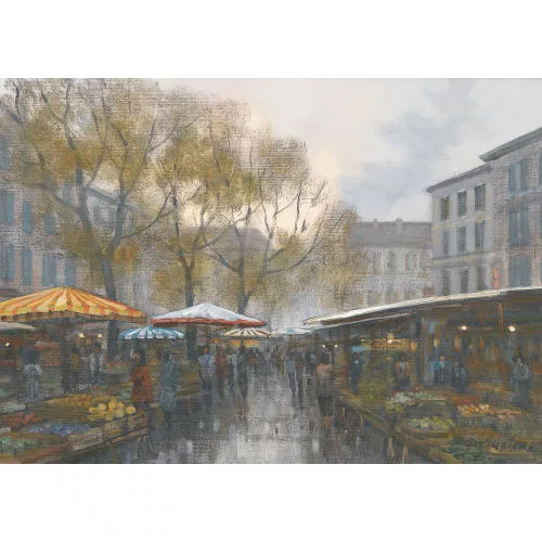 Roger Delapierre — "Marché à Apt".