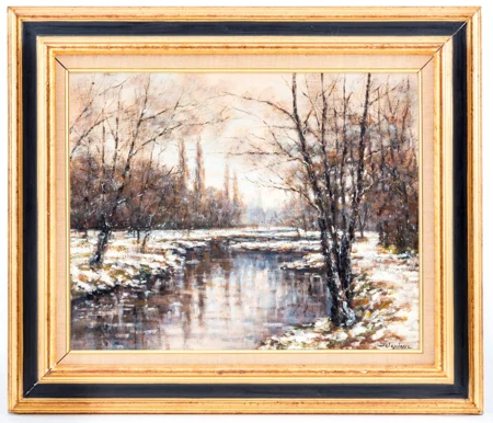 Bord de l'Arve en hiver