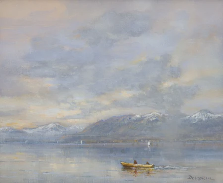 Soleil couchant sur la roche