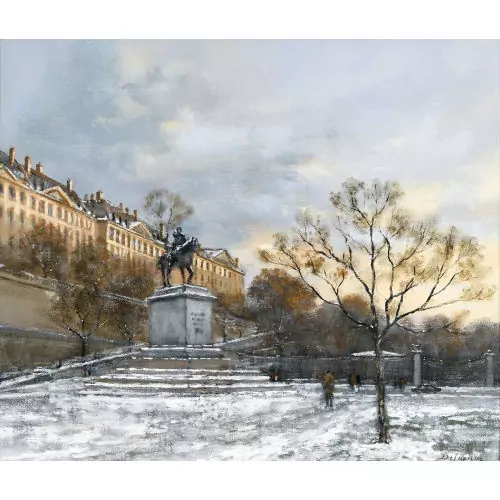 "Place Neuve sous la neige"