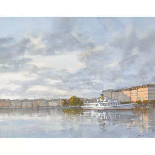 "Soleil sur le Quai du Mont-Blanc"