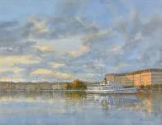 roger delapierre — Soleil couchant sur le quai du Mont-Blanc
