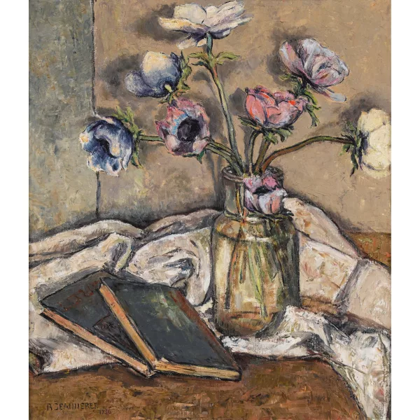 Roger Jeanneret — Nature morte aux anémones.