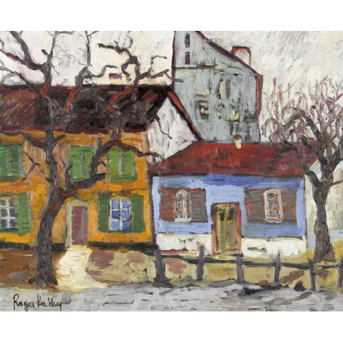 Roger Kathy — Winterliche Häuserpartie.
