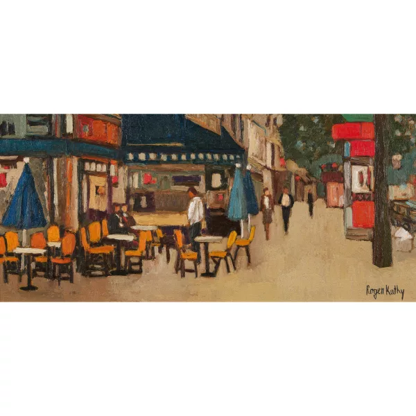 Roger Kathy — Promenade mit Strassencafé.