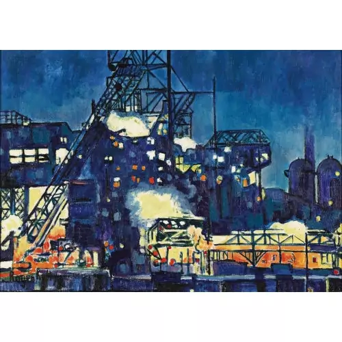 Nächtlicher Industriehafen