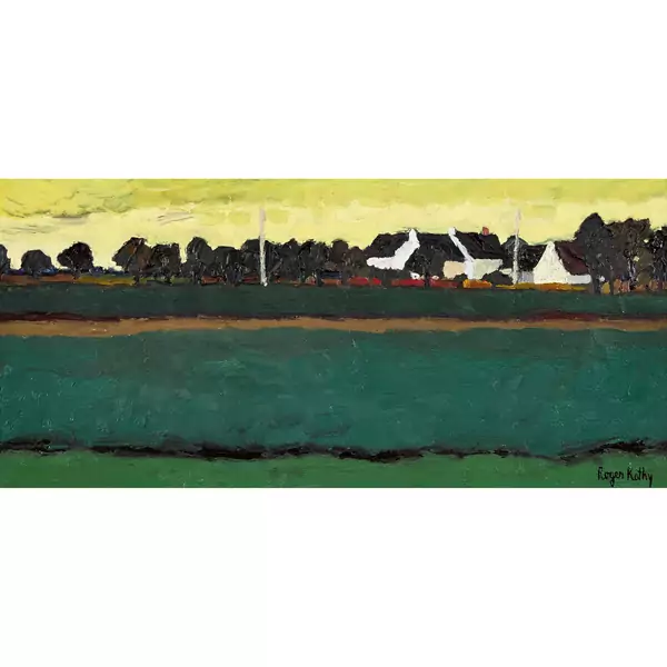 Landschaft mit Bauernhäusern