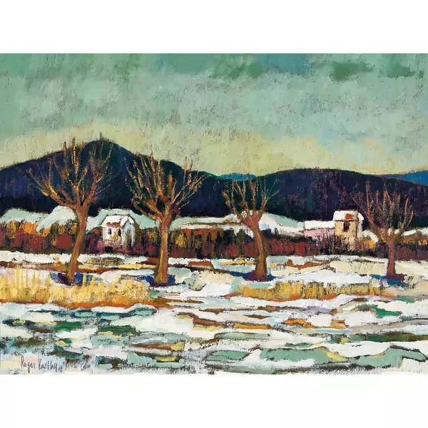 Winterliche Landschaft mit Bäumen